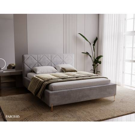 Łóżko tapicerowane z pojemnikiem 180 x 200 cm LUIS